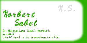 norbert sabel business card